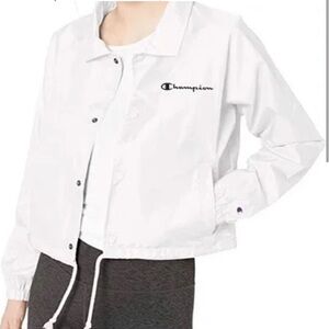 Champion Cropped Windbreaker white size large